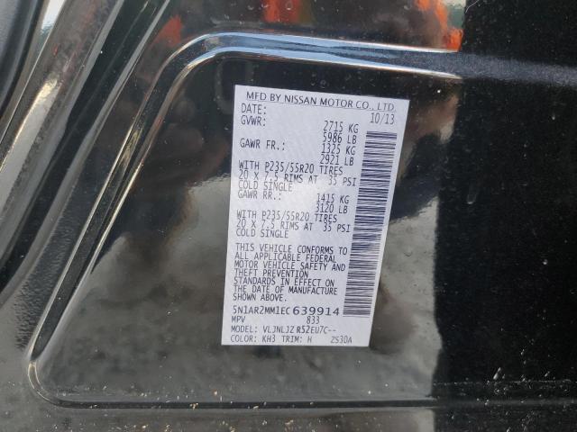 5N1AR2MM1EC639914 - 2014 NISSAN PATHFINDER S BLACK photo 14