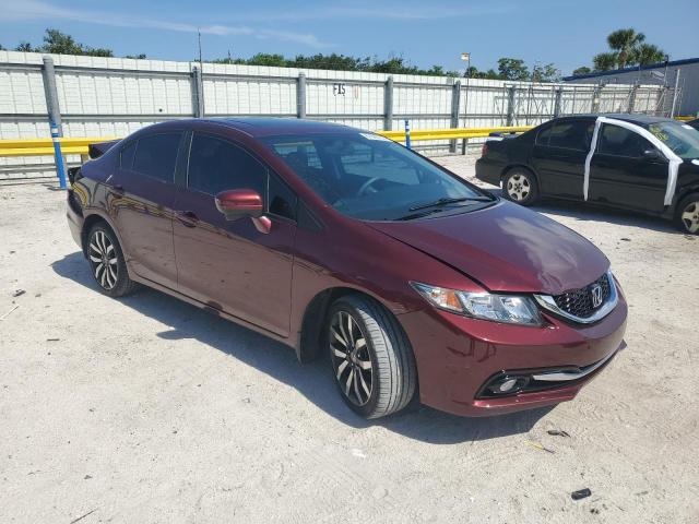 19XFB2F91FE006993 - 2015 HONDA CIVIC EXL ბურგუნდია ფოტო 4