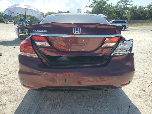 19XFB2F91FE006993 - 2015 HONDA CIVIC EXL ბურგუნდია ფოტო 6