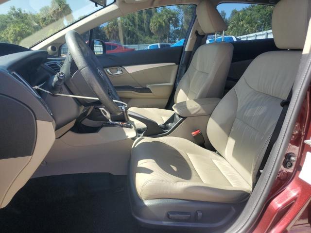 19XFB2F91FE006993 - 2015 HONDA CIVIC EXL ბურგუნდია ფოტო 7