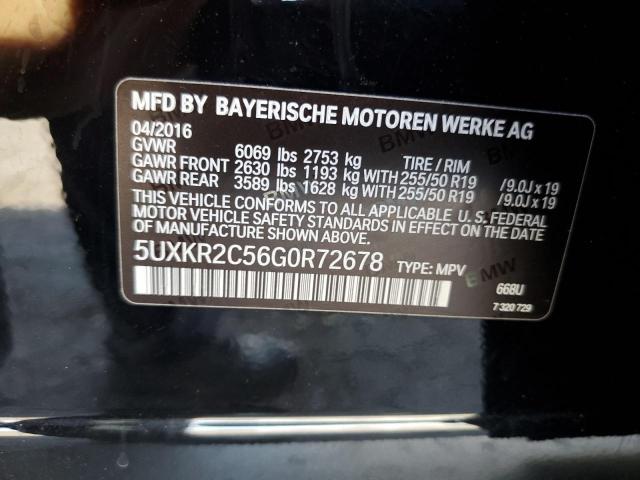 5UXKR2C56G0R72678 - 2016 BMW X5 SDRIVE35I BLACK photo 12