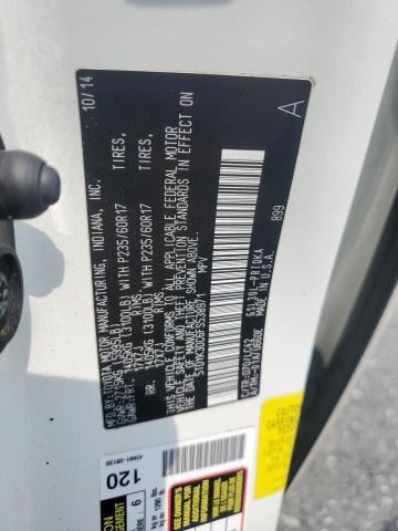 5TDYK3DC6FS538971 - 2015 TOYOTA SIENNA XLE WHITE photo 13