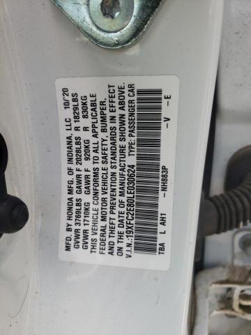 19XFC2E80LE030624 - 2020 HONDA CIVIC SPORT 白色 照片 12