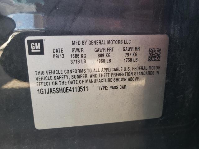 1G1JA5SH0E4110511 - 2014 CHEVROLET SONIC LS 黑色 照片 12