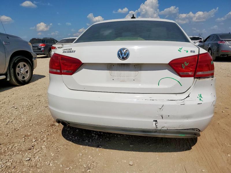 1VWBH7A33DC136286 - 2013 VOLKSWAGEN PASSAT SE თეთრი ფოტო 6
