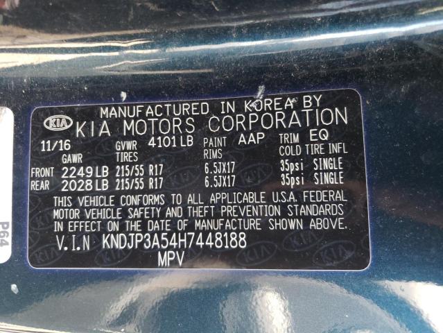 KNDJP3A54H7448188 - 2017 KIA SOUL + BLUE photo 12