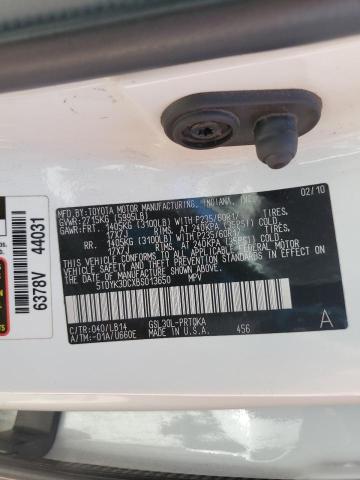 5TDYK3DCXBS013650 - 2011 TOYOTA SIENNA XLE SILVER photo 13