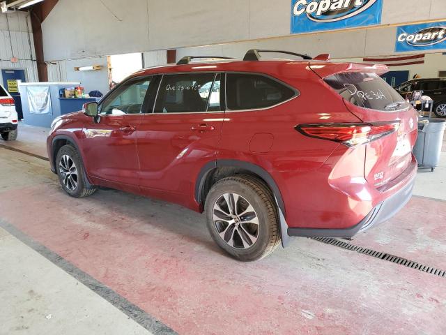 5TDGZRBH4MS061530 - 2021 TOYOTA HIGHLANDER XLE Բորդո լուսանկար 2
