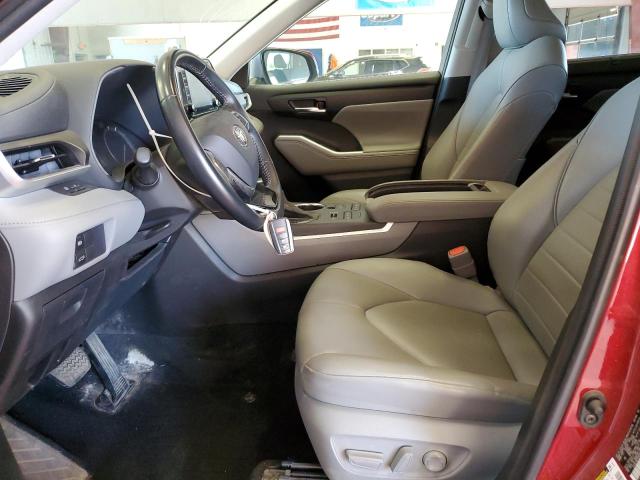 5TDGZRBH4MS061530 - 2021 TOYOTA HIGHLANDER XLE Բորդո լուսանկար 7