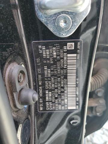 JHMFC1F36JX021757 - 2018 HONDA CIVIC EX შავი ფოტო 12