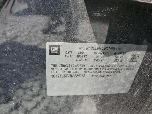 1G1ZE5ST7HF228253 - 2017 CHEVROLET MALIBU LT CHARCOAL photo 12