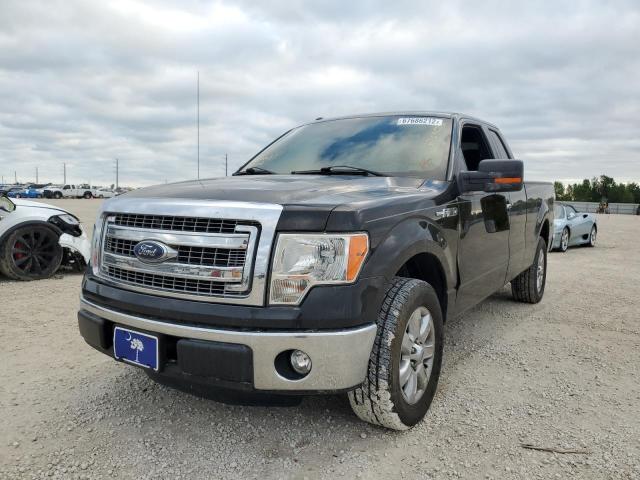 1FTEX1CMXEFB43984 - 2014 FORD F150 SUPER CAB BLACK photo 2