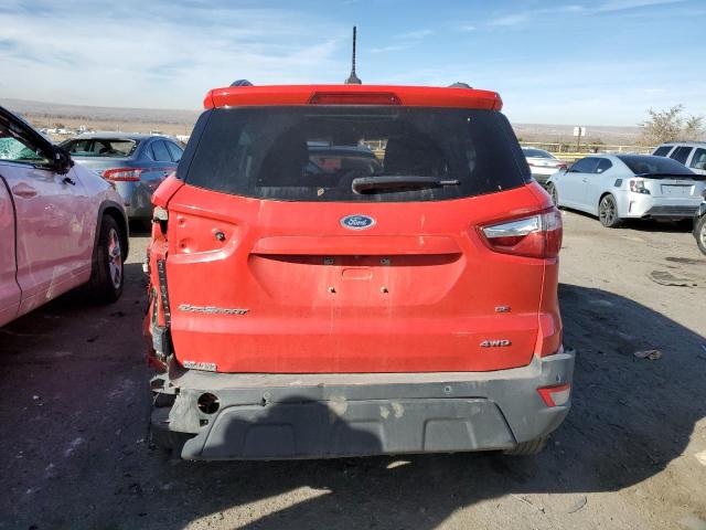 MAJ6S3GL8LC314008 - 2020 FORD ECOSPORT SE RED photo 6