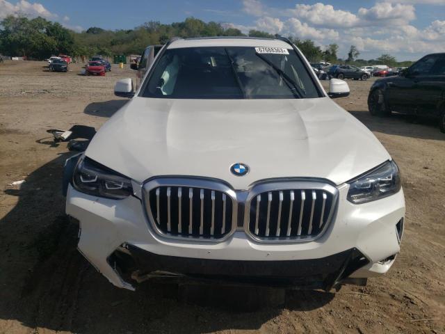 5UX53DP07N9N05383 - 2022 BMW X3 XDRIVE30I WHITE photo 5