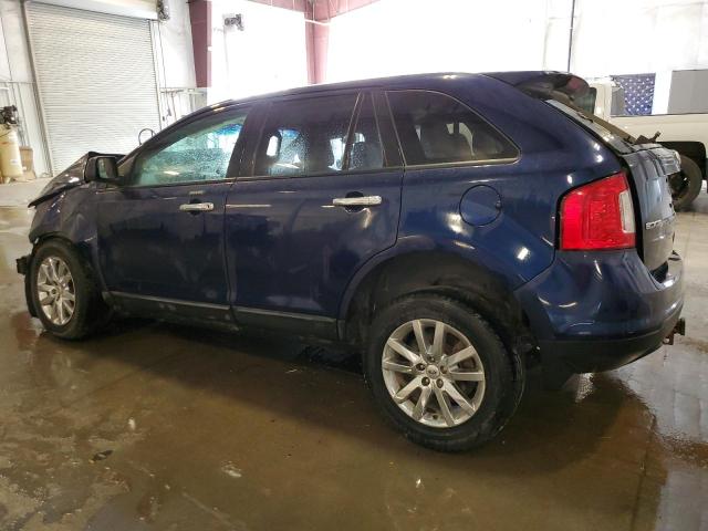2FMDK4JC3BBA12037 - 2011 FORD EDGE SEL BLUE photo 2