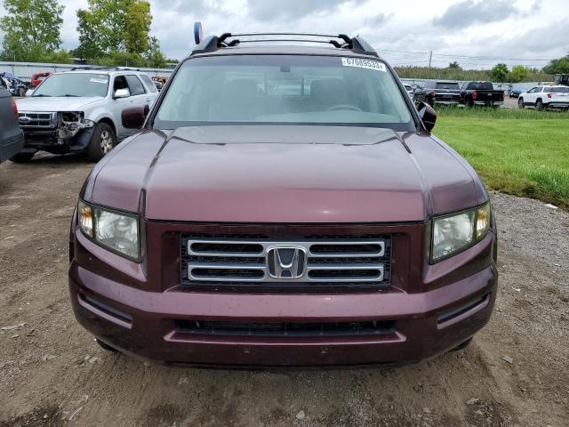 2HJYK16587H540994 - 2007 HONDA RIDGELINE RTL MAROON photo 5