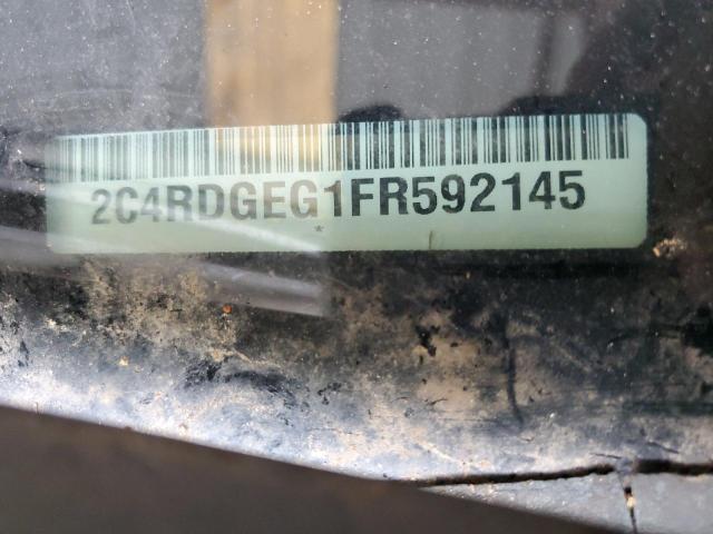 2C4RDGEG1FR592145 - 2015 DODGE GRAND CARA R/T GRAY photo 13