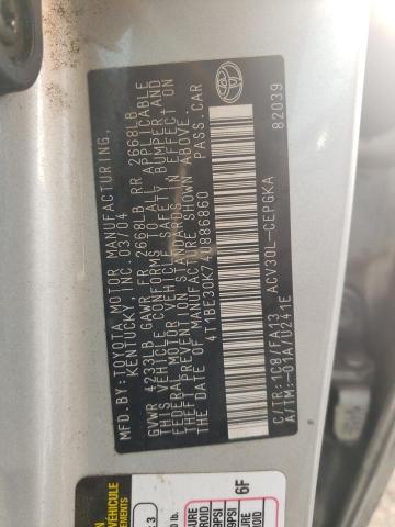 4T1BE30K74U886860 - 2004 TOYOTA CAMRY LE 灰色 照片 12