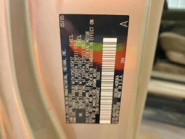 5TBRT34145S469852 - 2005 TOYOTA TUNDRA ACCESS CAB SR5 GOLD photo 12