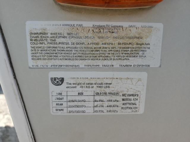 4YDF29F216G920640 - 2006 KEYSTONE OUTBACK TWO TONE photo 10