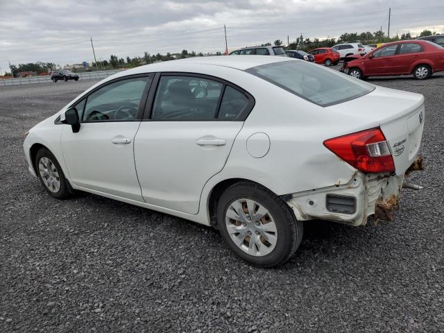 2HGFB2E42CH020263 - 2012 HONDA CIVIC LX WHITE photo 2