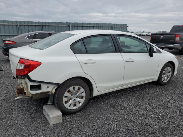 2HGFB2E42CH020263 - 2012 HONDA CIVIC LX WHITE photo 3