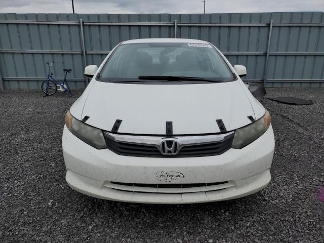 2HGFB2E42CH020263 - 2012 HONDA CIVIC LX WHITE photo 5