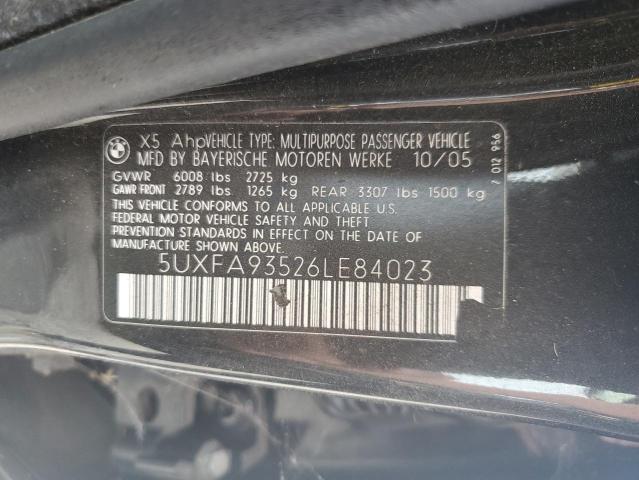 5UXFA93526LE84023 - 2006 BMW X5 4.8IS BLACK photo 12