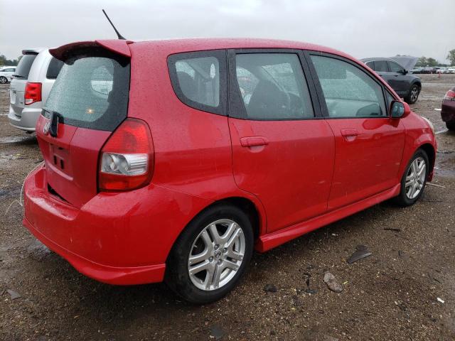 JHMGD37688S026617 - 2008 HONDA FIT SPORT RED photo 3