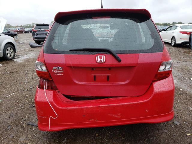 JHMGD37688S026617 - 2008 HONDA FIT SPORT RED photo 6