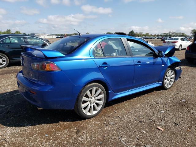 JA32U8FW4BU003954 - 2011 MITSUBISHI LANCER GTS BLUE photo 3