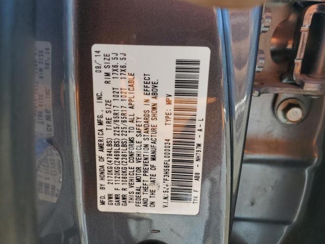 5J6TF3H56FL000034 - 2015 HONDA CROSSTOUR EXL ვერცხლისფერი ფოტო 13