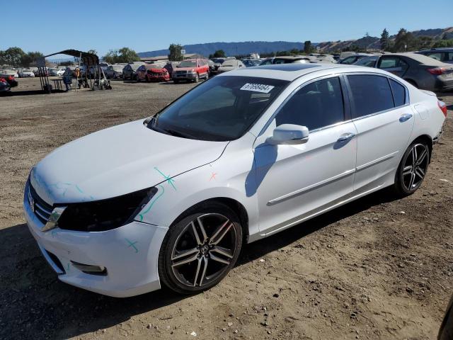 1HGCR2F88EA092425 - 2014 HONDA ACCORD EXL WHITE photo 1