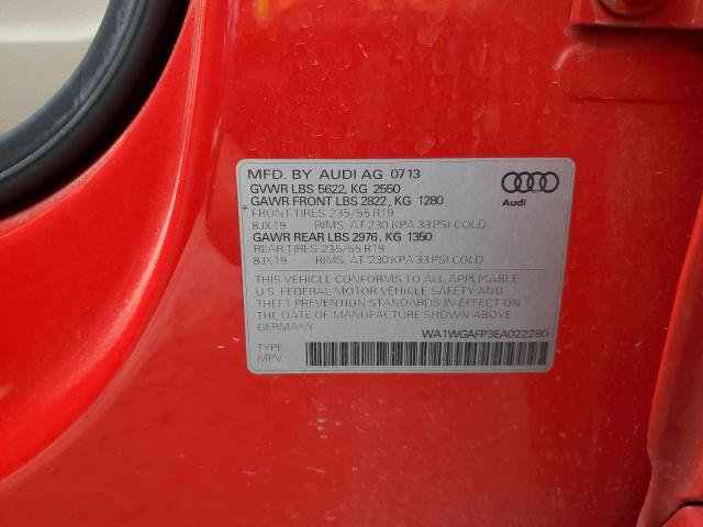 WA1WGAFP3EA022280 - 2014 AUDI Q5 PRESTIGE 红色 照片 13