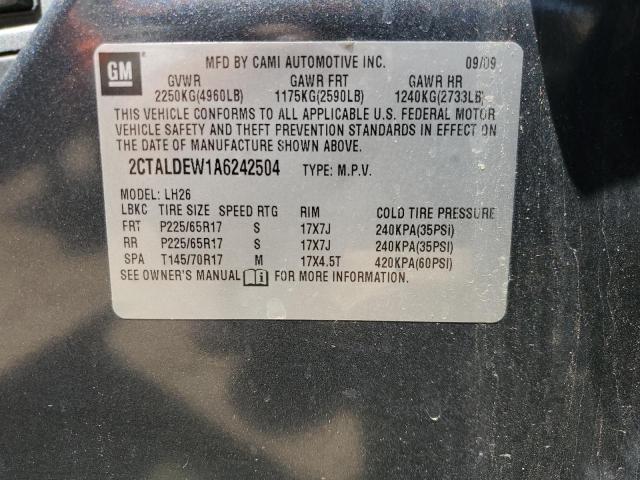 2CTALDEW1A6242504 - 2010 GMC TERRAIN SLE GRAY photo 14