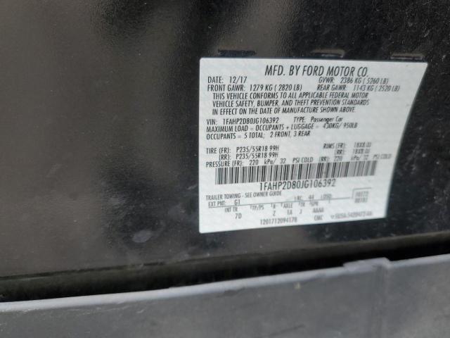 1FAHP2D80JG106392 - 2018 FORD TAURUS SE BLACK photo 12