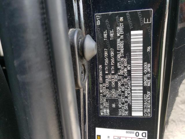 JTEBU5JR9H5440171 - 2017 TOYOTA 4RUNNER SR5/SR5 PREMIUM 黑色 照片 12