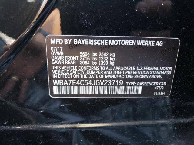 WBA7E4C54JGV23719 - 2018 BMW 740 XI BLACK photo 12