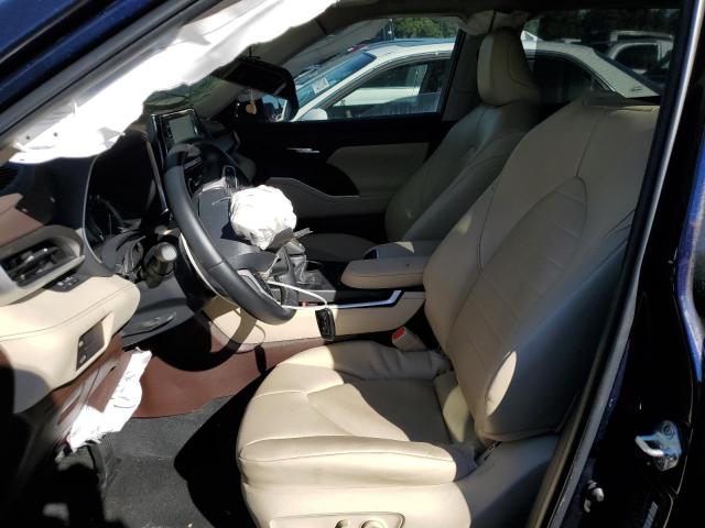 5TDGZRAH9NS137519 - 2022 TOYOTA HIGHLANDER XLE BLUE photo 7