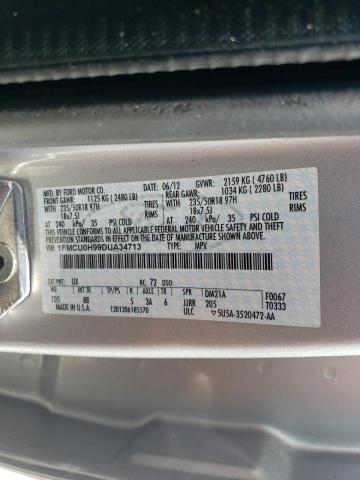 1FMCU0H99DUA34713 - 2013 FORD ESCAPE SEL SILVER photo 13