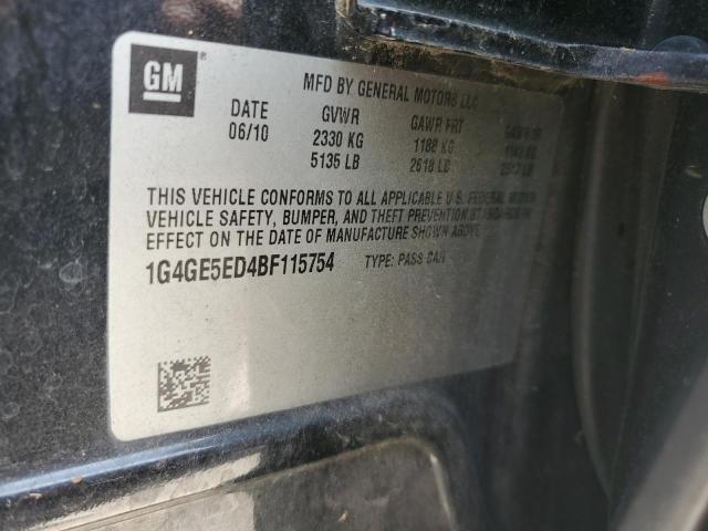 1G4GE5ED4BF115754 - 2011 BUICK LACROSSE CXS Grafit foto 12