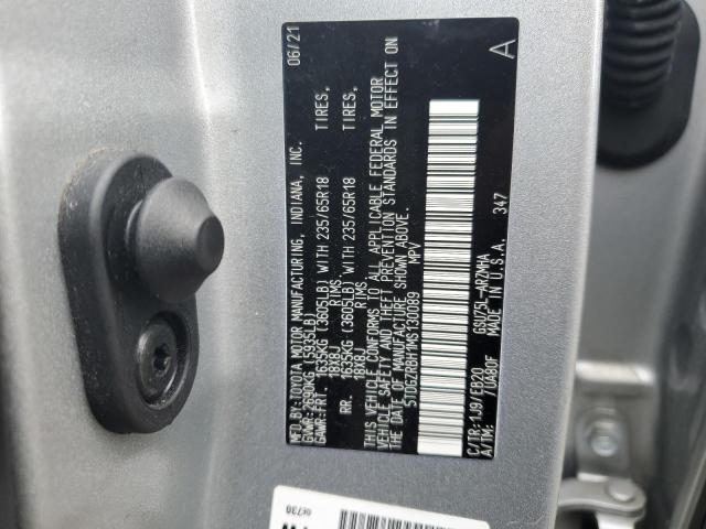 5TDGZRBH1MS130089 - 2021 TOYOTA HIGHLANDER XLE SILVER photo 14