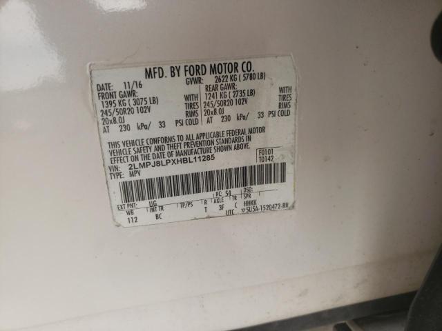 2LMPJ8LPXHBL11285 - 2017 LINCOLN MKX RESERVE Beyaz fotoğraf 13