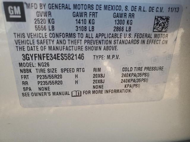 3GYFNFE34ES582146 - 2014 CADILLAC SRX PERFORMANCE COLLECTION Қоңыр фото 12