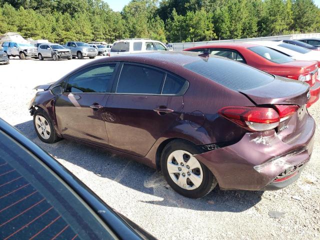 3KPFK4A74HE160862 - 2017 KIA FORTE LX BURGUNDY photo 2