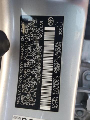 JTDEPRAE9LJ107725 - 2020 TOYOTA COROLLA LE 银色 照片 13