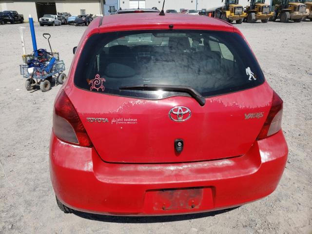 JTDJT923375097618 - 2007 TOYOTA YARIS HATC RED photo 6