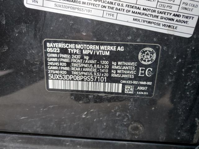 5UX53DP08P9S57101 - 2023 BMW X3 XDRIVE30I GRAY photo 13