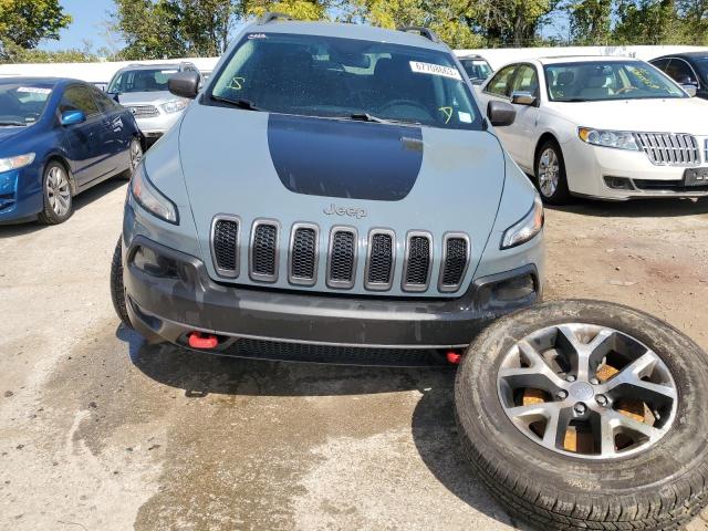 1C4PJMBS6EW186164 - 2014 JEEP CHEROKEE TRAILHAWK ნაცრისფერი ფოტო 5