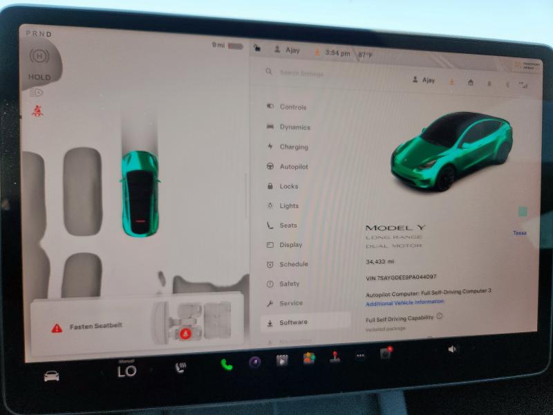 7SAYGDEE9PA044097 - 2023 TESLA MODEL Y Մոխրագույն լուսանկար 9